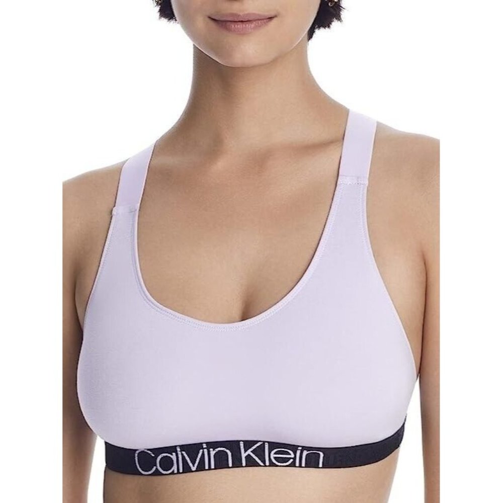 Calvin Klein Size Medium Lavender Reconsidered Comfort Unlined Bralette Bra NEW